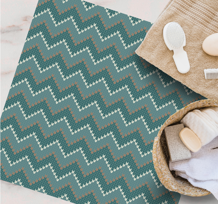 에트니아 비닐 카펫 지그재그 물결 무늬 - TenStickers