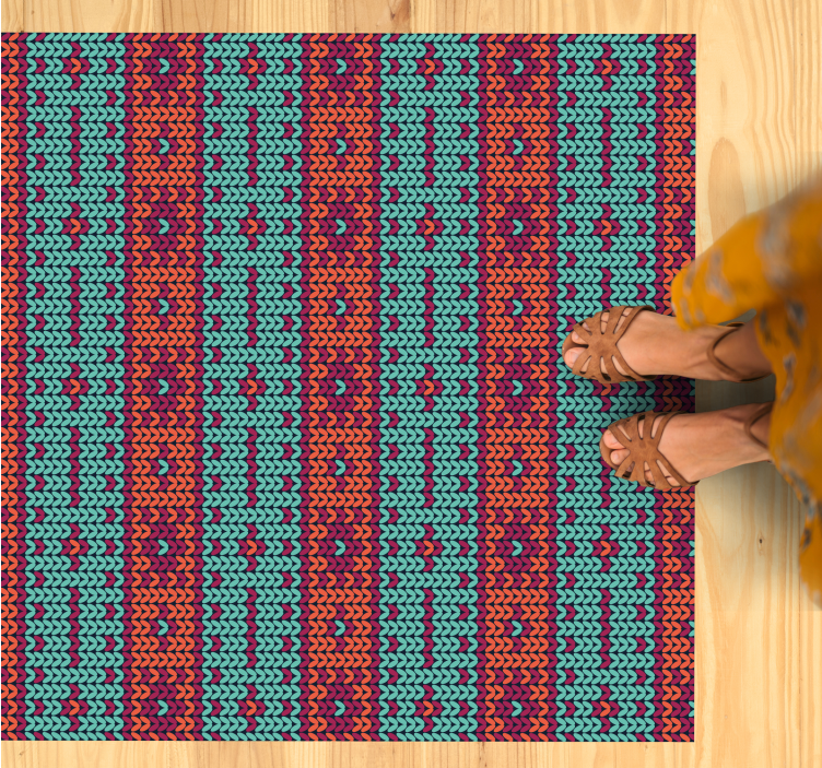 에트니아 비닐 카펫 생동감 있는 기하학적 패턴 - TenStickers