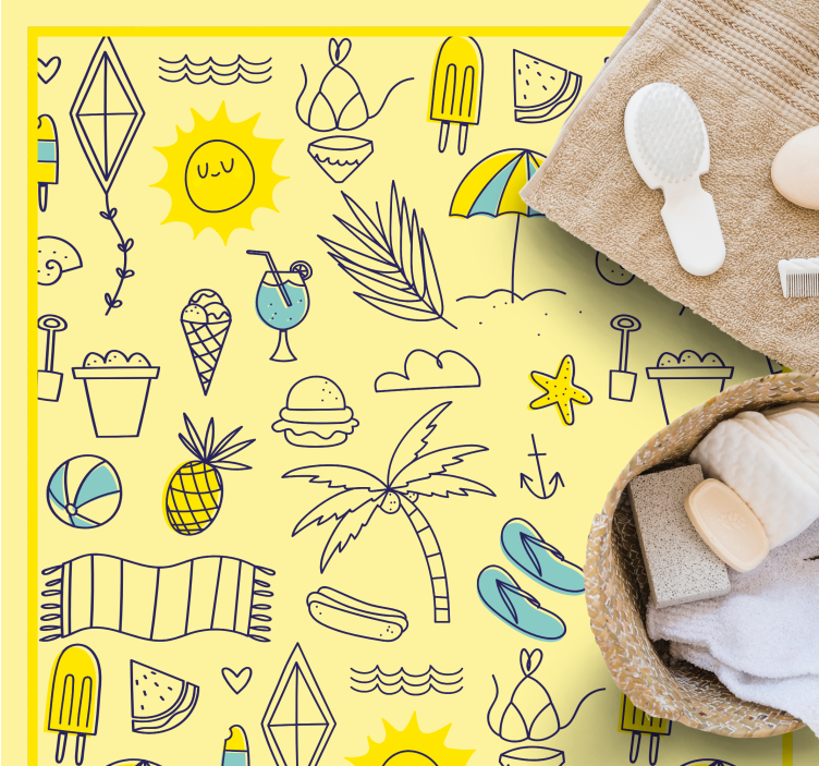 비닐 카펫 이벤트 썸머 비치 분위기 - TenStickers