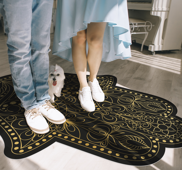 Fatma 손 만다라 비닐 깔개 - TenStickers