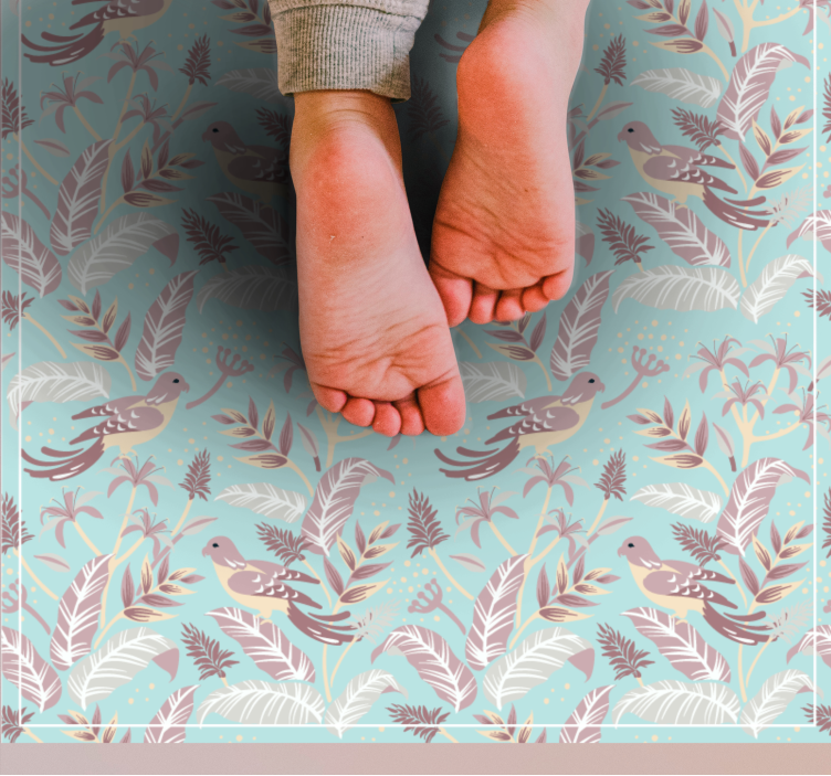 비닐 카펫 꽃과 식물 식물 조류 요소 - TenStickers