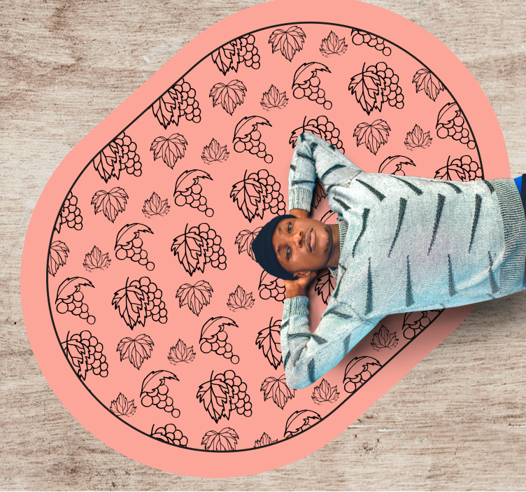 비닐 카펫 꽃과 식물 식물성 포도 패턴 - TenStickers