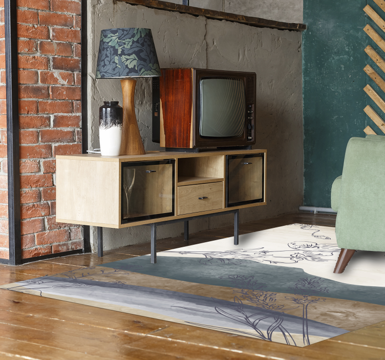 비닐 카펫 꽃과 식물 식물 실루엣 - TenStickers