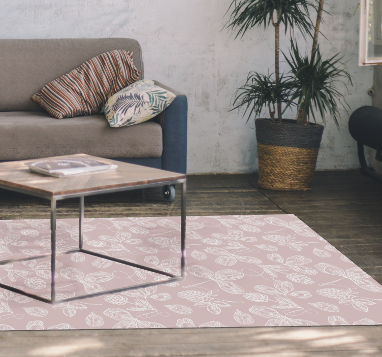 비닐 카펫 꽃과 식물 식물 스케치 - TenStickers