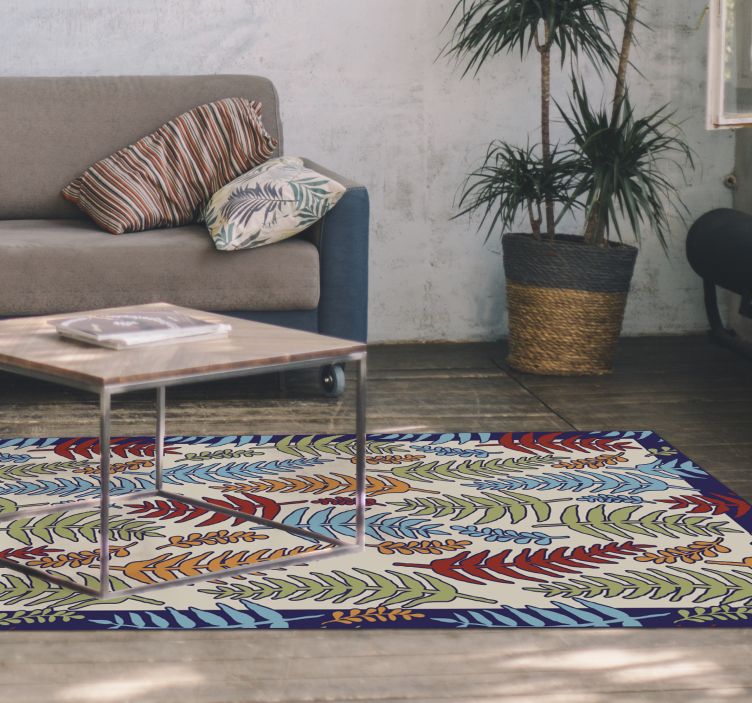 비닐 카펫 꽃과 식물 식물 줄무늬 - TenStickers