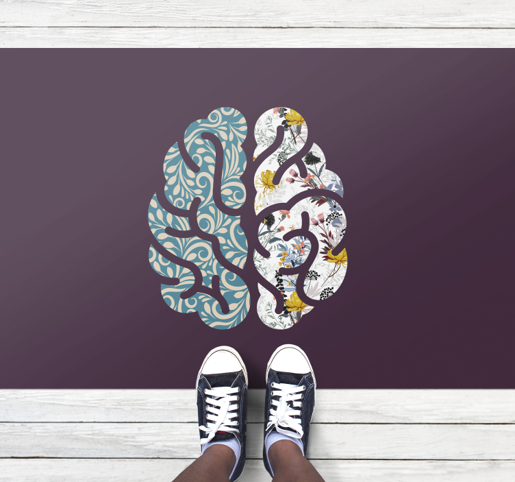 비닐 카펫 꽃과 식물 식물의 음양 - TenStickers