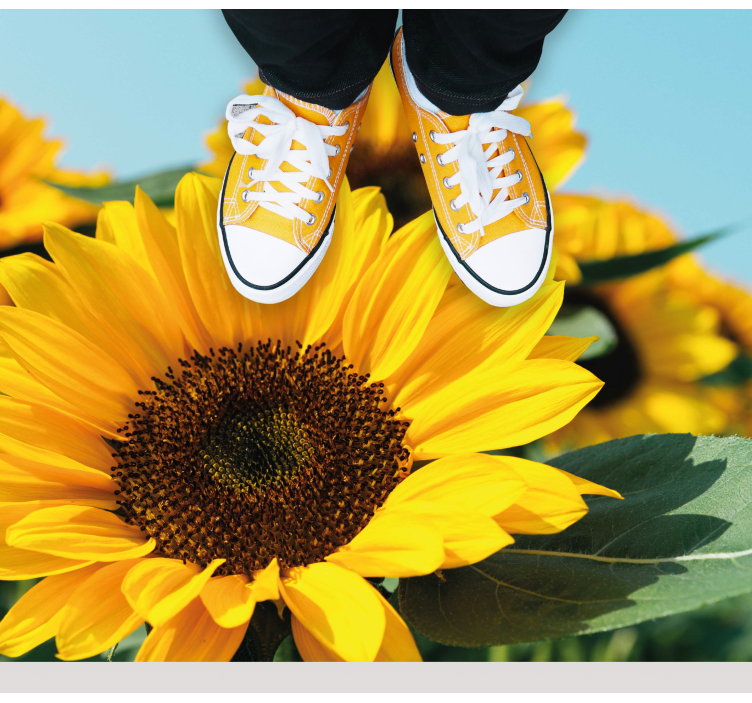 비닐 카펫 꽃과 식물 밝은 해바라기 디자인 - TenStickers