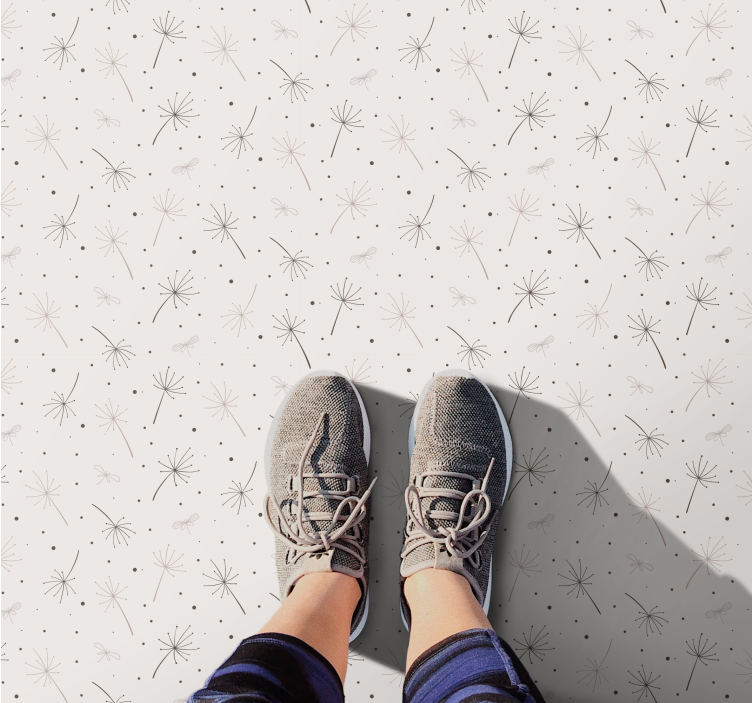 비닐 카펫 꽃과 식물 민들레 패턴 - TenStickers