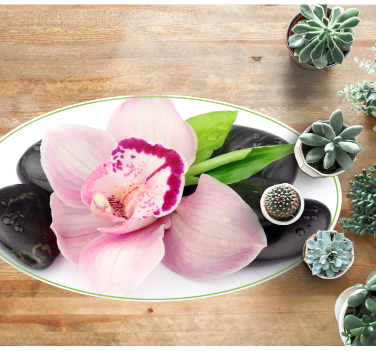 비닐 카펫 꽃과 식물 우아한 난초 장식 - TenStickers