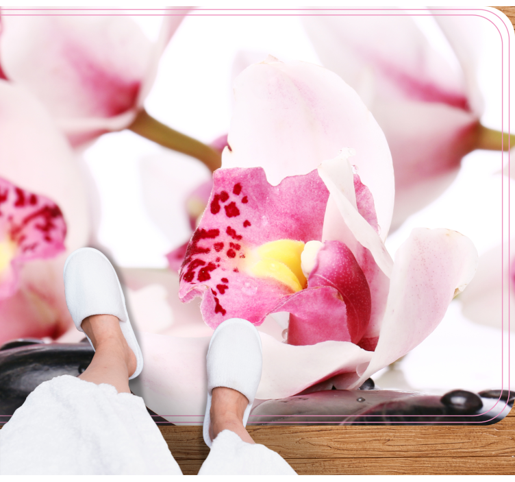 비닐 카펫 꽃과 식물 우아한 난초 디자인 - TenStickers