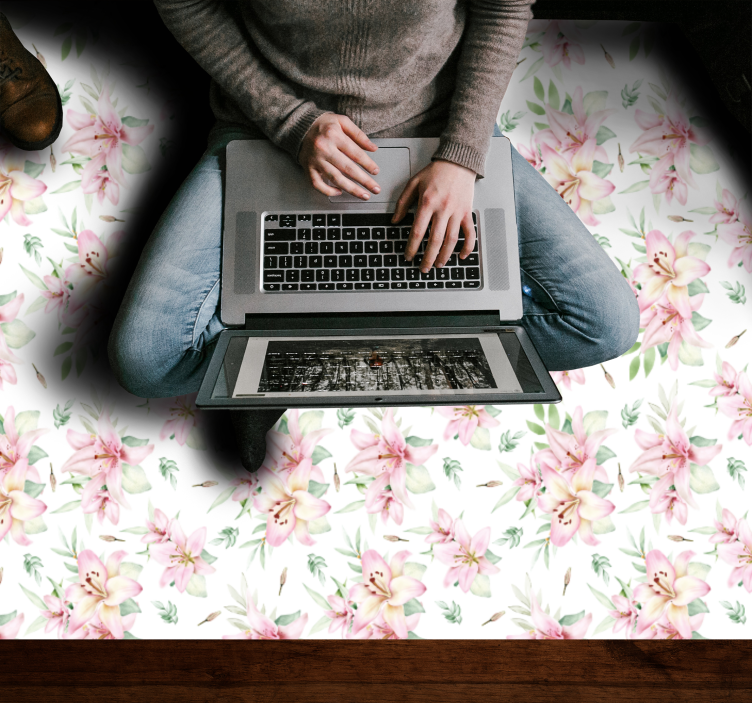 비닐 카펫 꽃과 식물 꽃무늬 우아함 - TenStickers