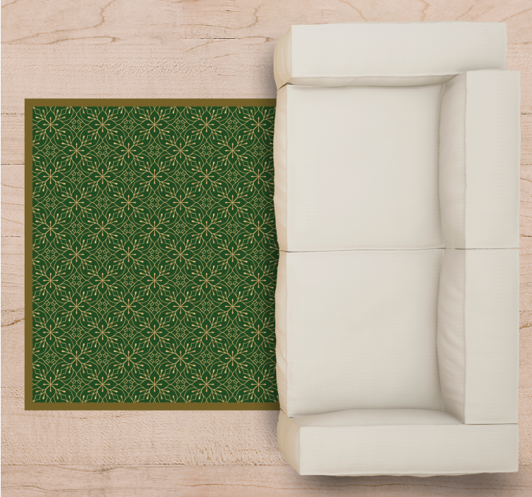 비닐 카펫 꽃과 식물 우아한 식물 모티프 - TenStickers