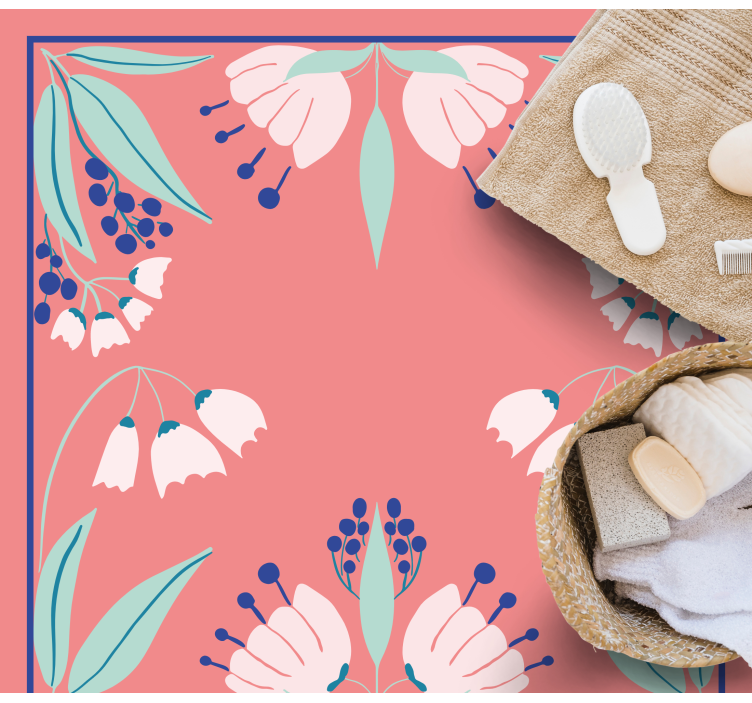 비닐 카펫 꽃과 식물 패턴 팔레트 - TenStickers