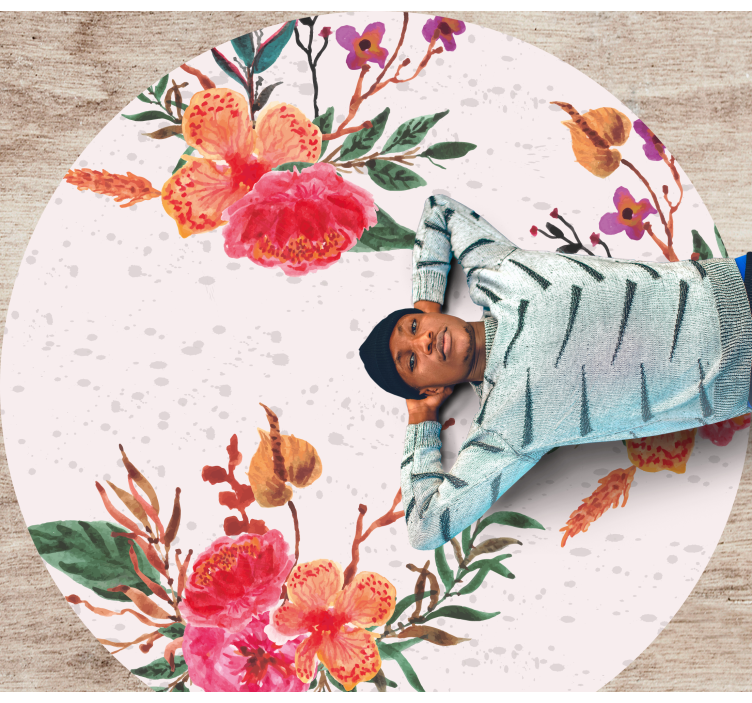 비닐 카펫 꽃과 식물 모란과 난초 - TenStickers