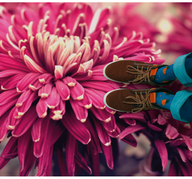 비닐 카펫 꽃과 식물 리얼리스틱 국화 - TenStickers