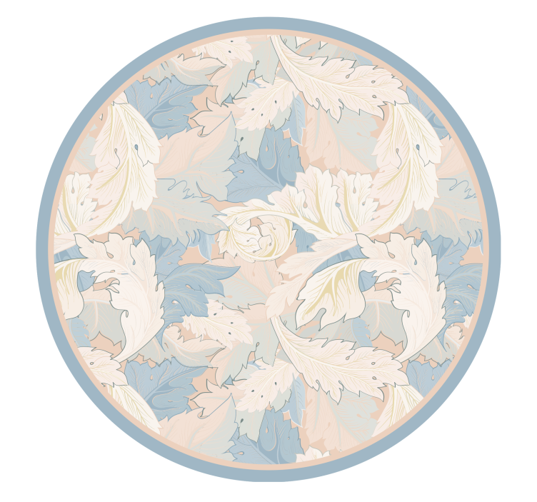 비닐 카펫 꽃과 식물 부드러운 잎 무늬 - TenStickers