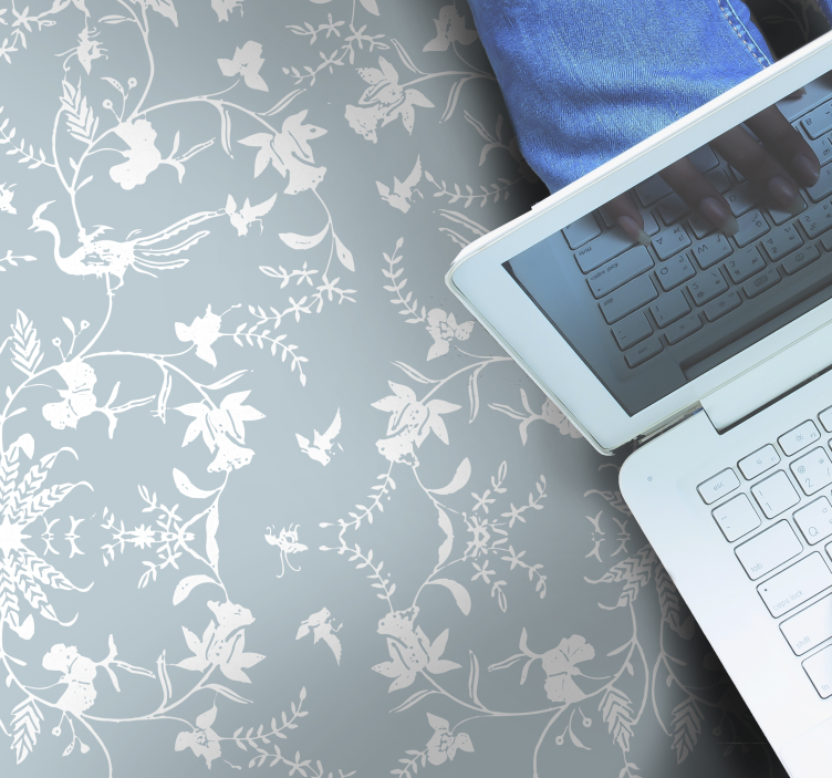 비닐 카펫 꽃과 식물 세련된 식물 모티프 - TenStickers