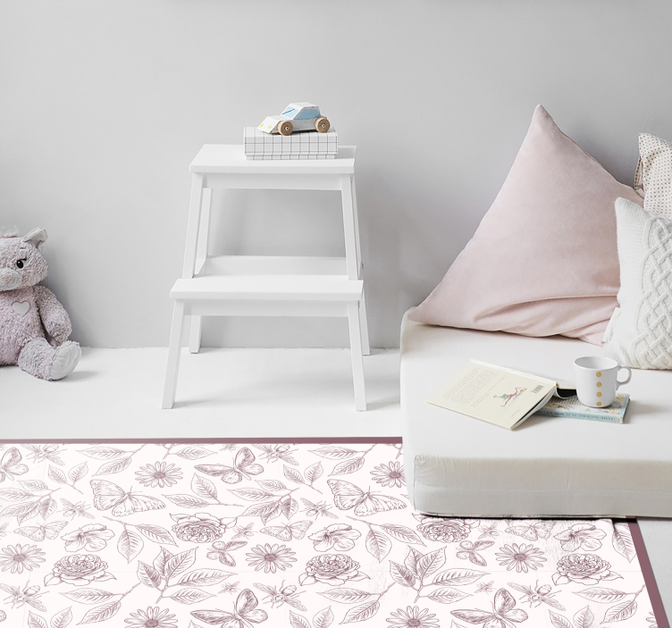 비닐 카펫 꽃과 식물 섬세한 꽃 배열 - TenStickers