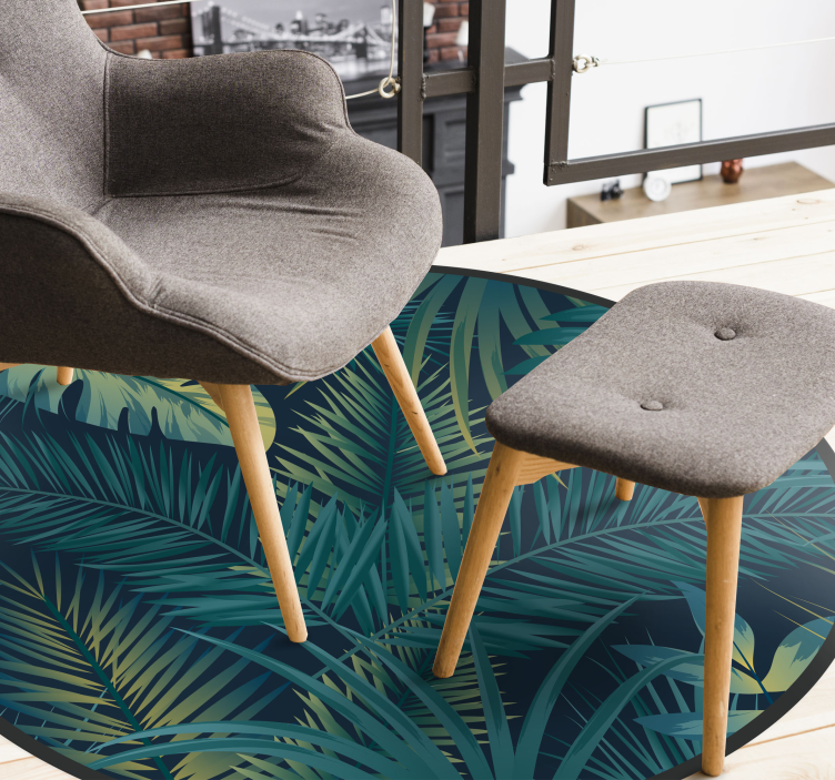 비닐 카펫 꽃과 식물 열대 나뭇잎 앙상블 - TenStickers