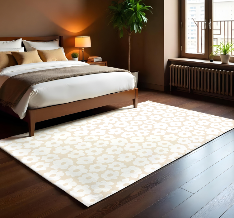 비닐 카펫 꽃과 식물 흰 양귀비 - TenStickers