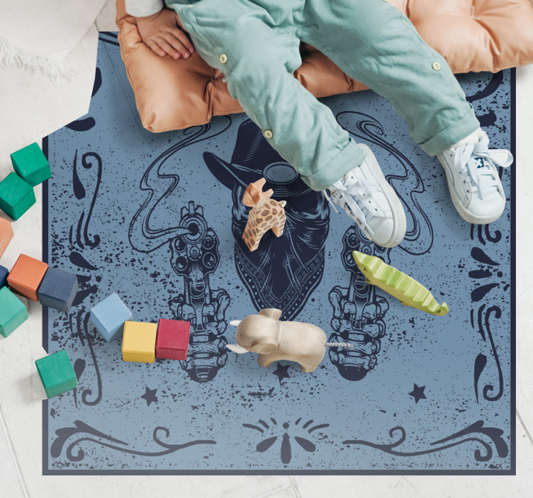 비닐 게임 카펫 카우보이 결투 이미지 - TenStickers