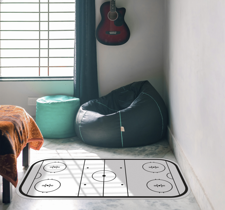 비닐 게임 카펫 아이스 하키 링크 - TenStickers