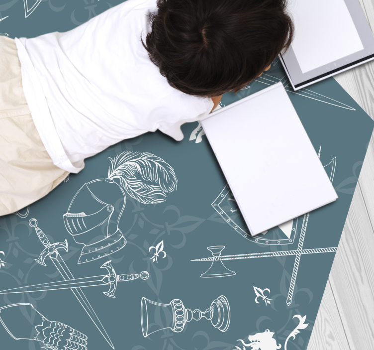 비닐 게임 카펫 중세 기사도 - TenStickers