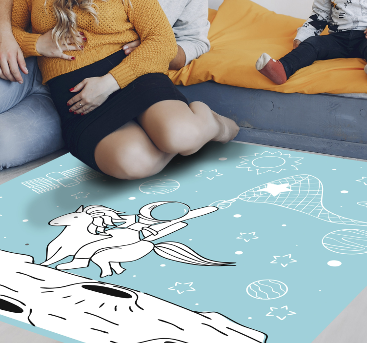 비닐 게임 카펫 우주 모험 모티브 - TenStickers