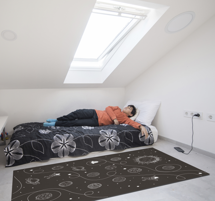 비닐 게임 카펫 우주 탐험 테마 - TenStickers