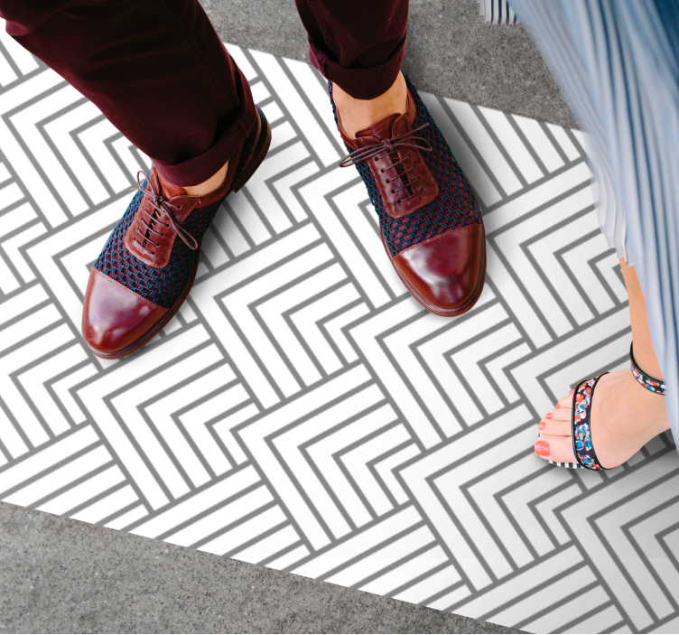 기하학적 효과 비닐 카펫 기하학적 미로 - TenStickers