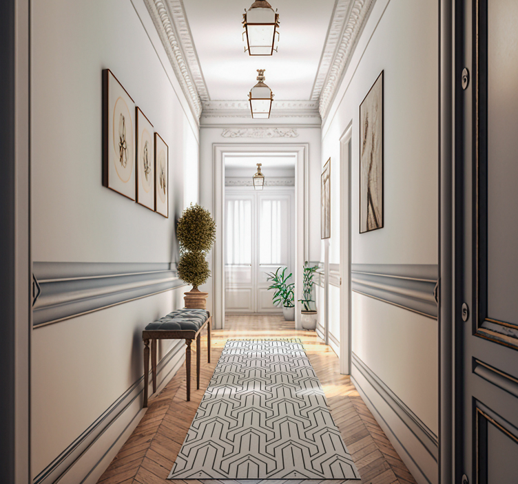 기하학적 효과 비닐 카펫 패턴 기하학 - TenStickers