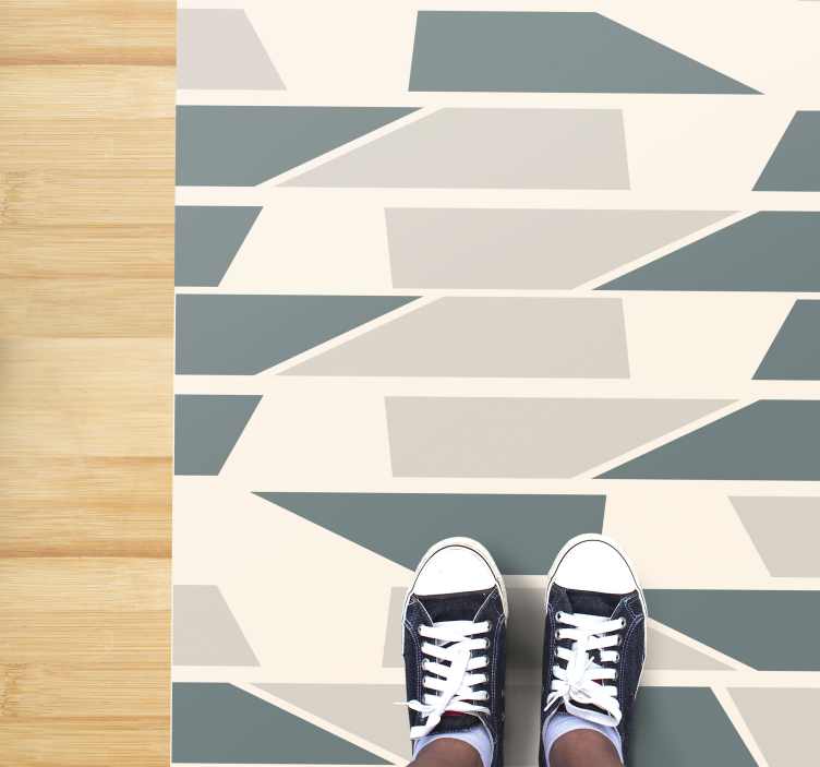 기하학적 효과 비닐 카펫 추상적인 각도 - TenStickers