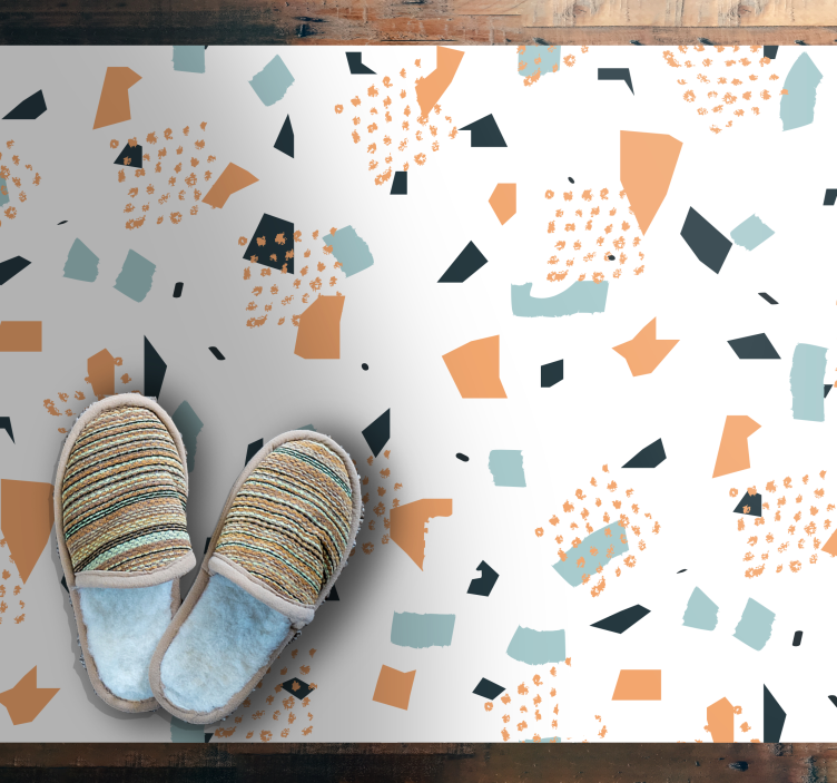 기하학적 효과 비닐 카펫 추상적인 모양 개념 - TenStickers