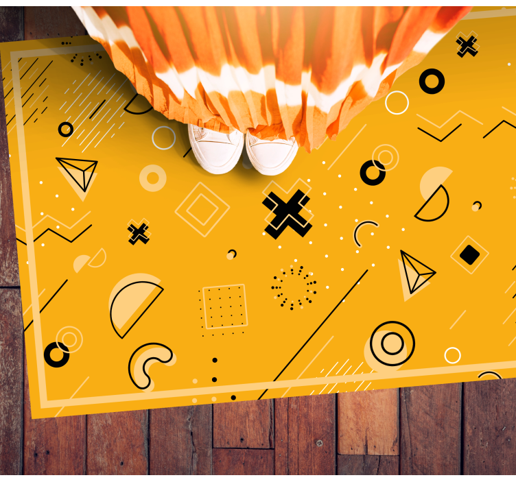 기하학적 효과 비닐 카펫 추상 도형 패턴 - TenStickers