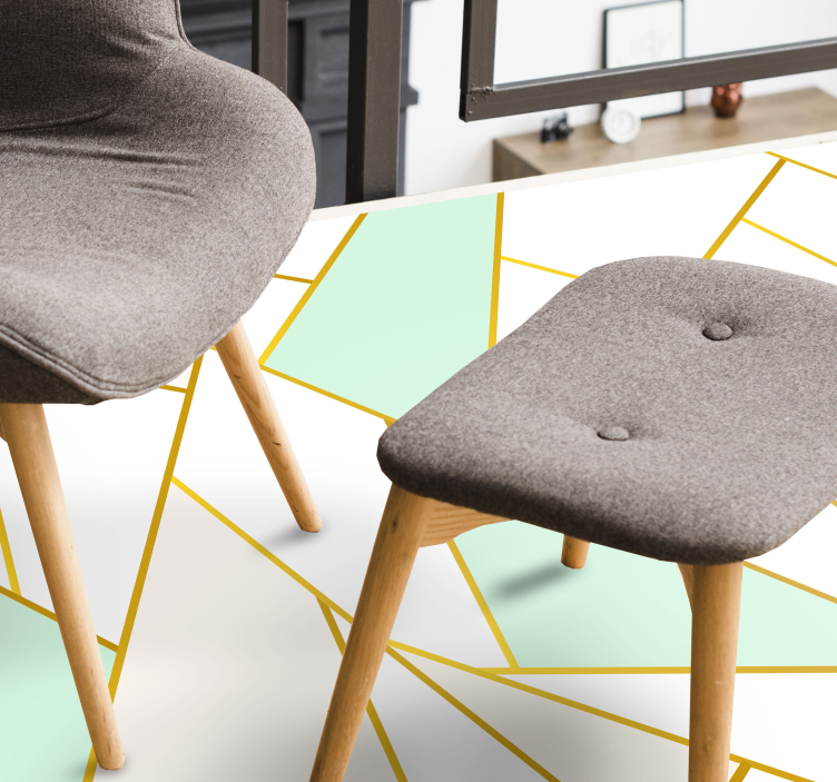 기하학적 효과 비닐 카펫 각진 파스텔 모자이크 - TenStickers