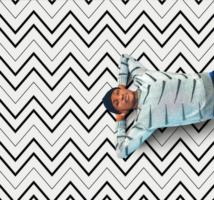 미니멀리스트 효과 비닐 카펫 체브론 요소 스타일 - TenStickers