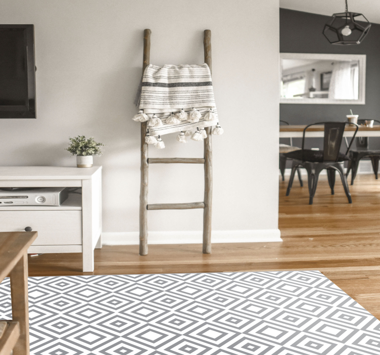 기하학적 효과 비닐 카펫 다이아몬드 패턴 디자인 - TenStickers