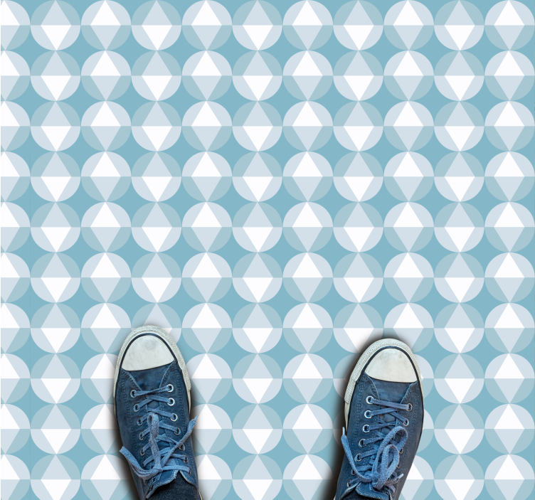 기하학적 효과 비닐 카펫 다이내믹 다이아몬드 패턴 - TenStickers