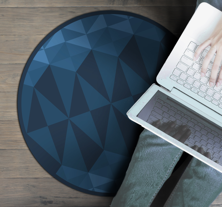 기하학적 효과 비닐 카펫 기하학적 원형 디자인 - TenStickers