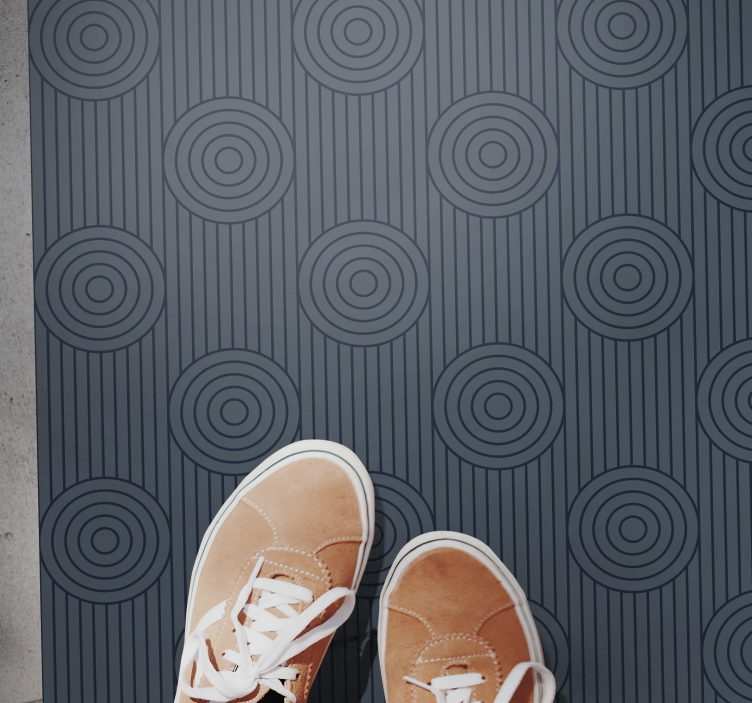 기하학적 효과 비닐 카펫 기하학적 원형 모티프 - TenStickers