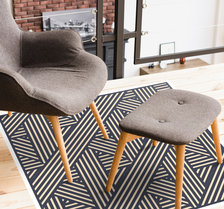 기하학적 효과 비닐 카펫 기하학적 대각선 - TenStickers