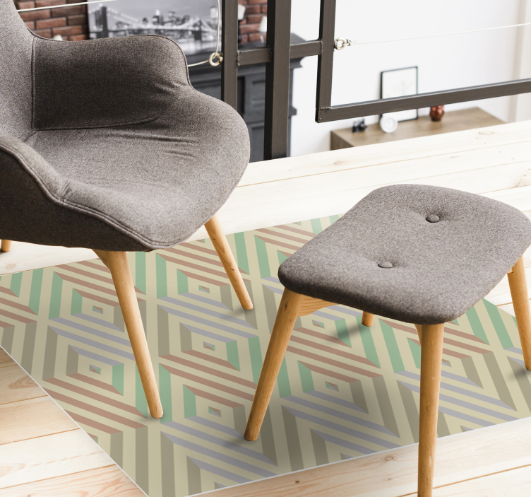 기하학적 효과 비닐 카펫 기하학적 조화 - TenStickers