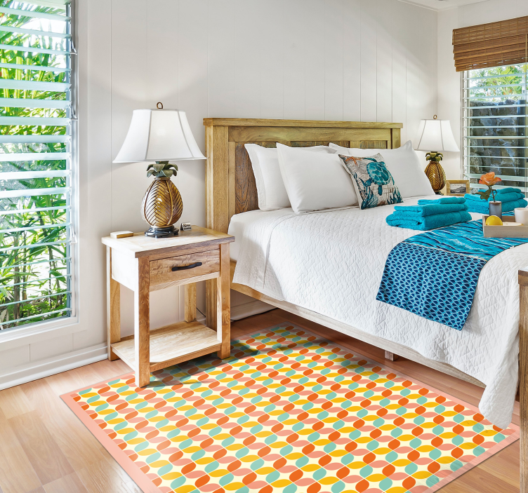 기하학적 효과 비닐 카펫 기하학적 육각형 - TenStickers