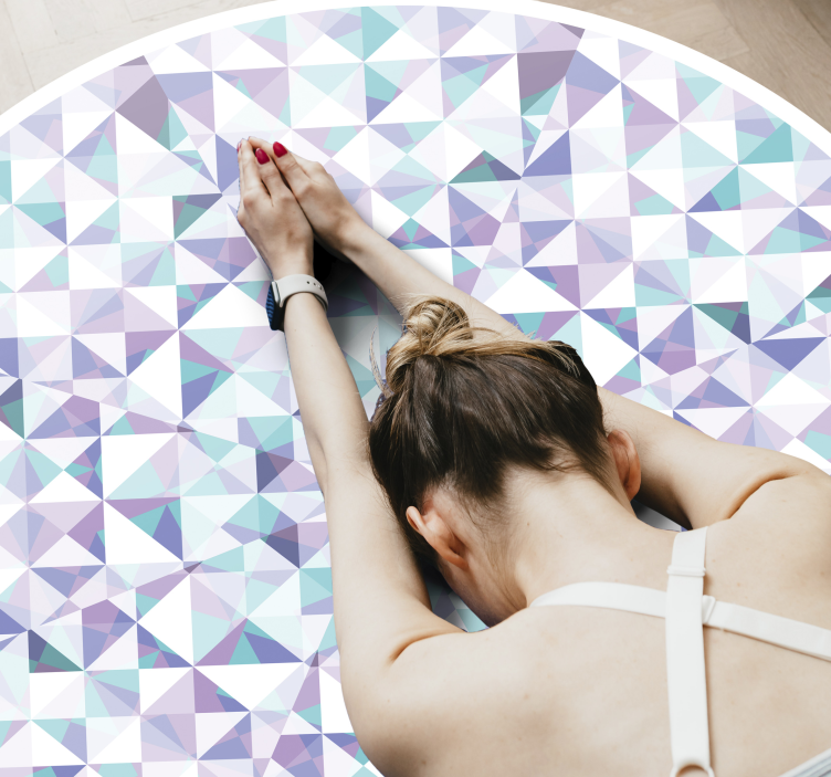 기하학적 효과 비닐 카펫 기하학적 만화경 - TenStickers