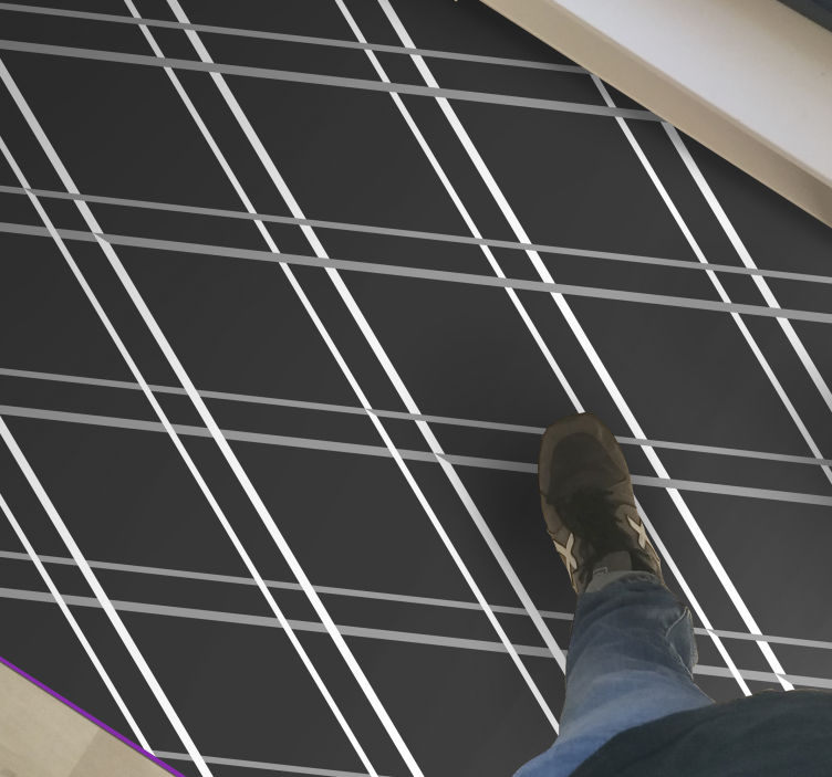 기하학적 효과 비닐 카펫 기하학적 선 패턴 - TenStickers