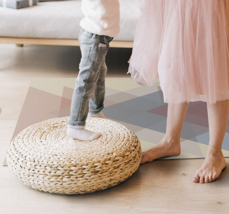 기하학적 효과 비닐 카펫 기하학적 겹침 - TenStickers