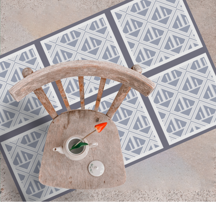 기하학적 효과 비닐 카펫 기하학적 패턴 배열 - TenStickers