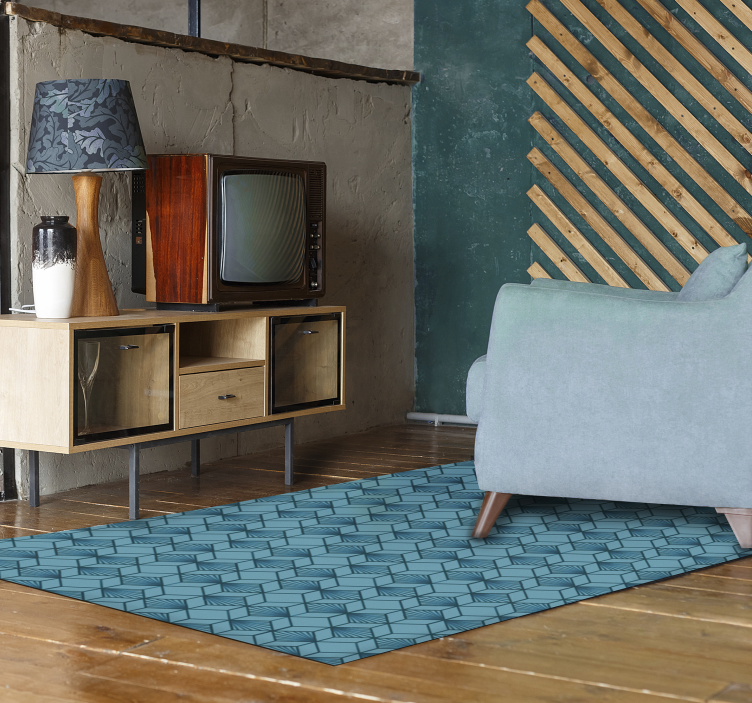 기하학적 효과 비닐 카펫 기하학적 패턴 디스플레이 - TenStickers