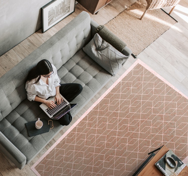 기하학적 효과 비닐 카펫 기하학적 단순성 - TenStickers