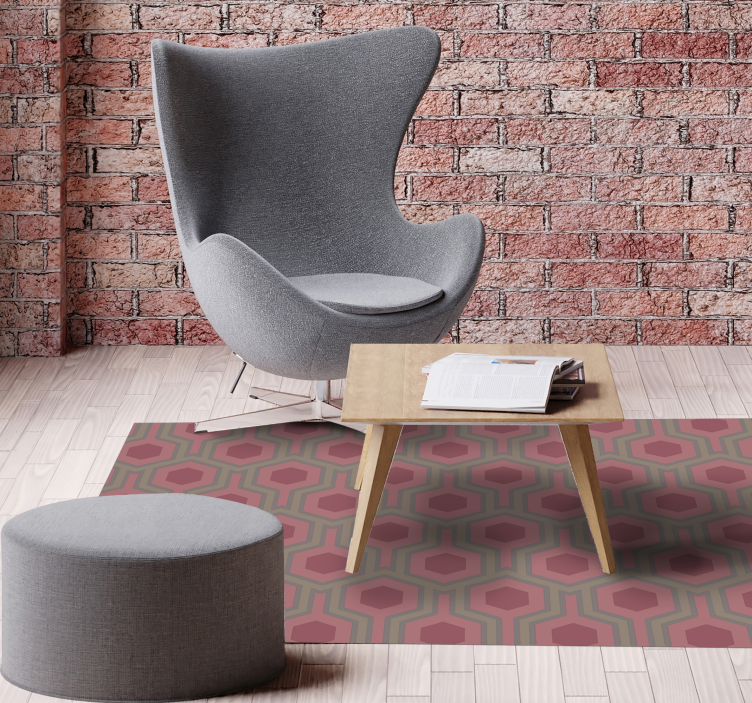 기하학적 효과 비닐 카펫 벌집 구조 - TenStickers